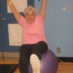 Mom at 80 on her exercise ball