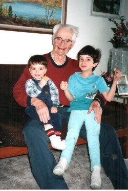 Richard Staples and grandchildren Ben and Lani