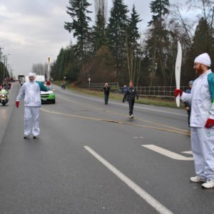 Olympic Torch Bearers About to Meet